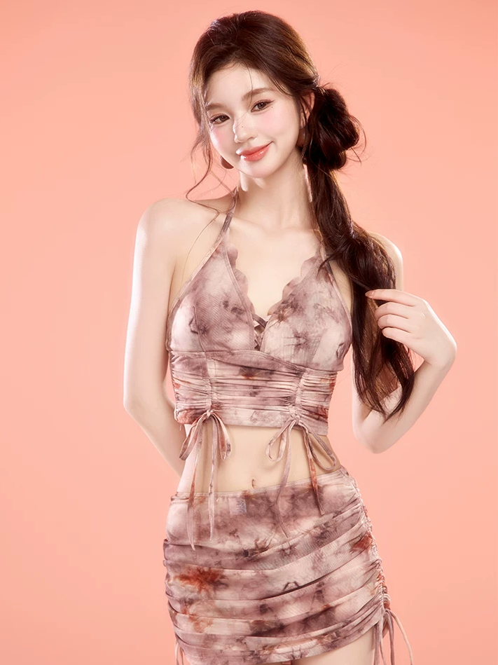 Tie-Dye Ruched Swim Set