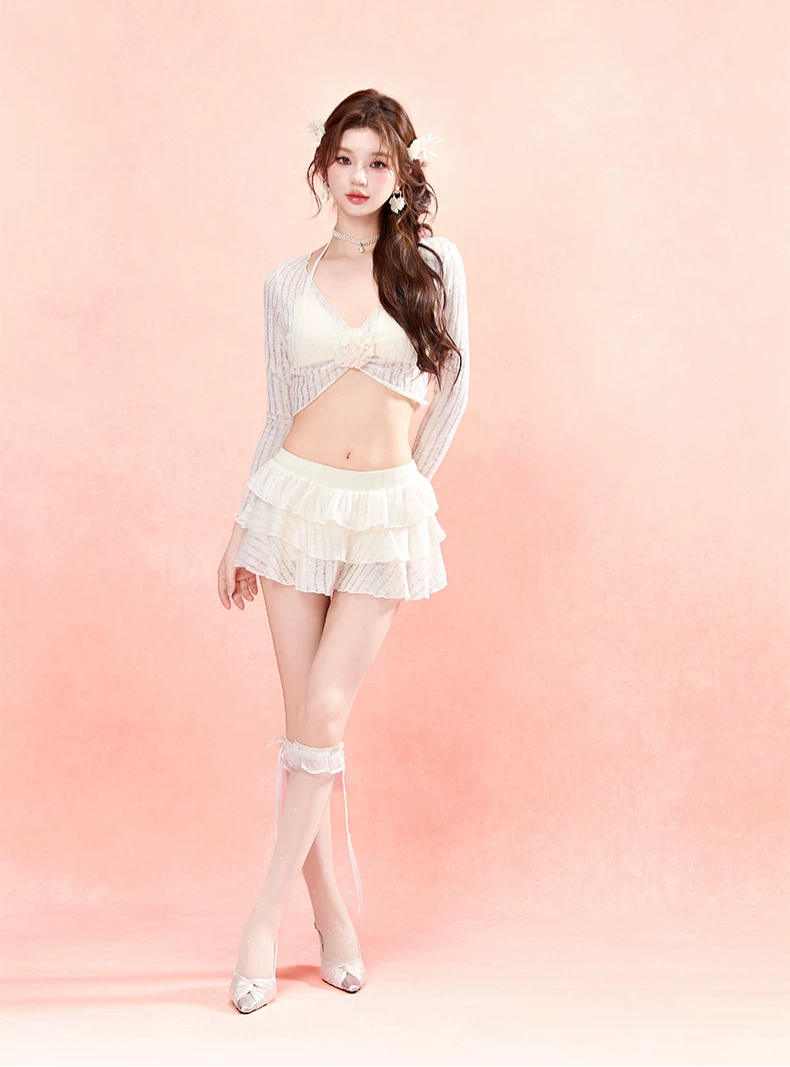 Three-Piece Swim Skirt Set