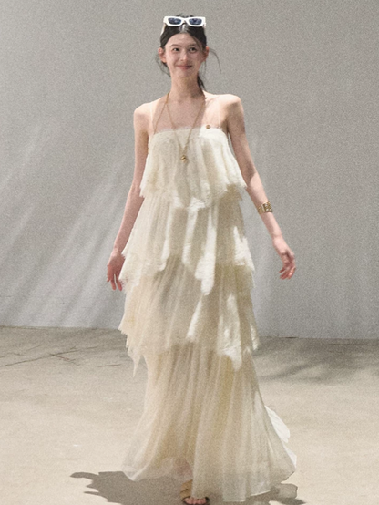 Textured Lace Trim Dress