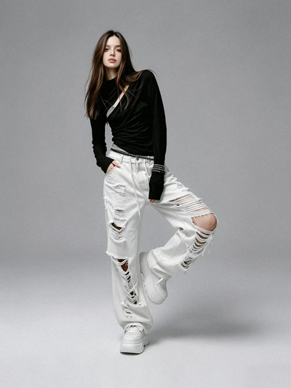 Square Toe Leather Sneakers