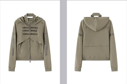Metal Toggle Hooded Sweatshirt