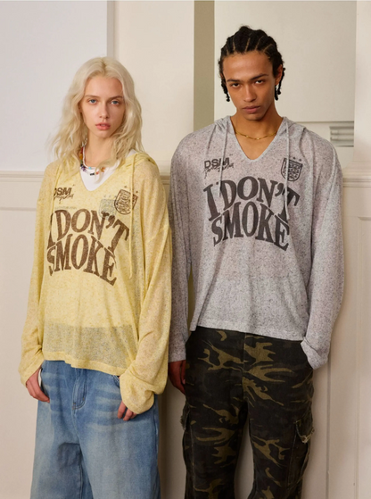Lightweight Openwork Knit Hoodie
