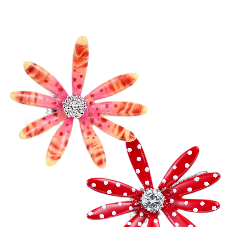 Metallic Daisy Flower Hair Clip