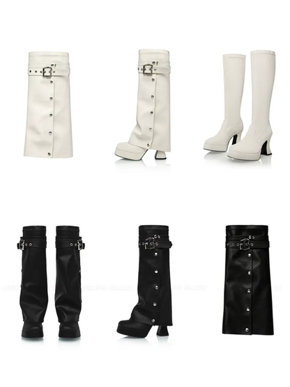 Lychee Textured Chunky Boots