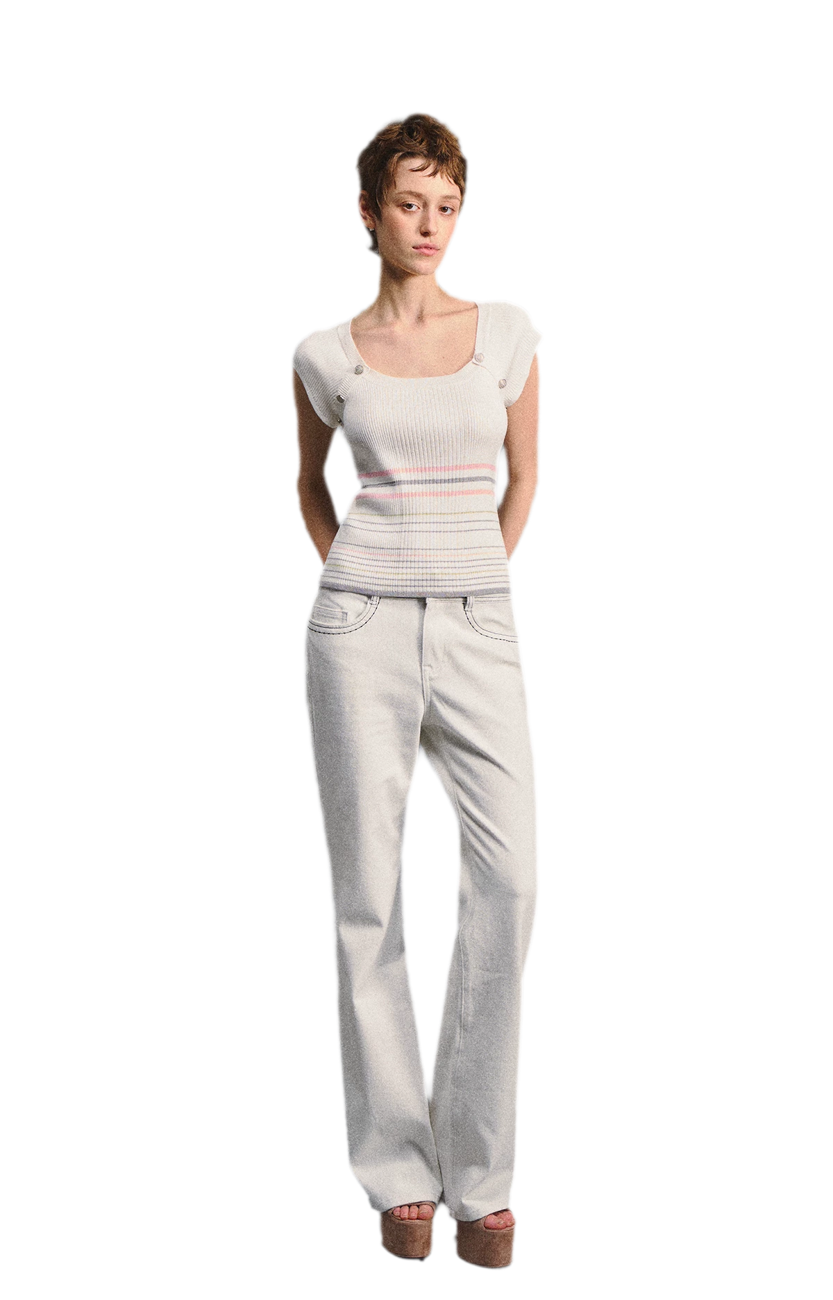 Raglan Stripe Slim Top