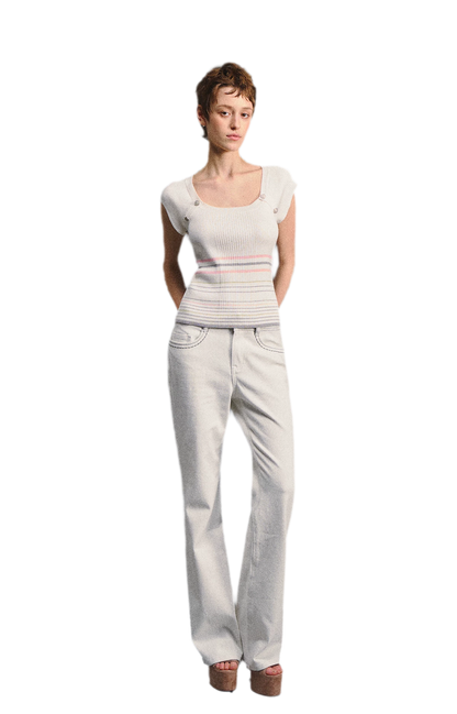 Raglan Stripe Slim Top