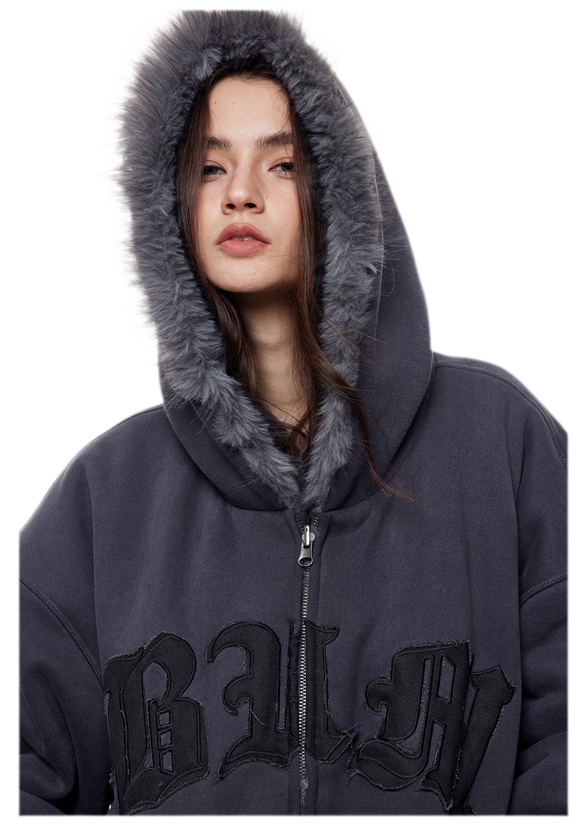 Reversible Faux Fur Hoodie