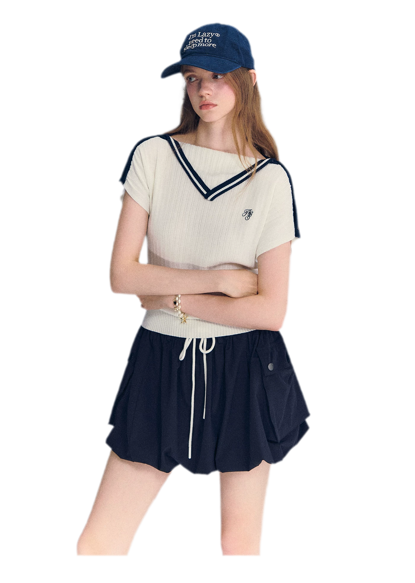 Contrast Trim Knit Top