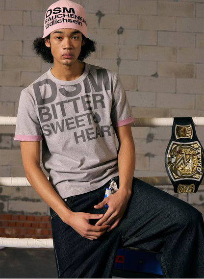 Contrast Print Fitted T-Shirt