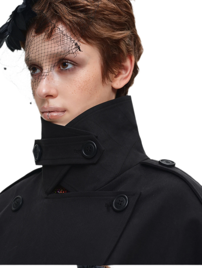 Double-Breasted Belted Trench Coat