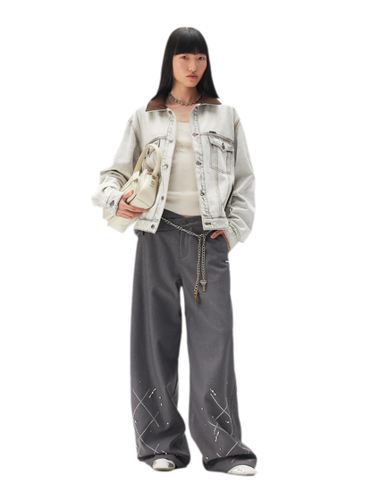 Asymmetric Wide-Leg Pants