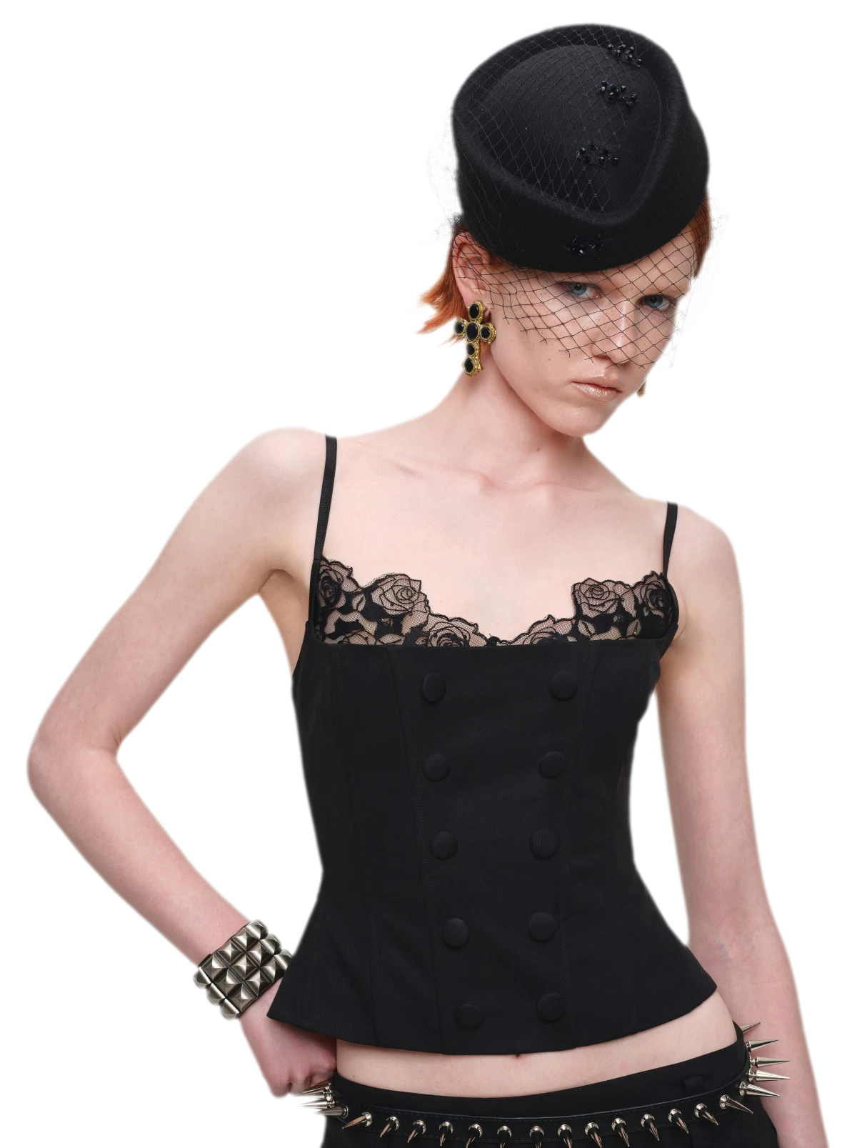 Fishbone Lace Corset Top