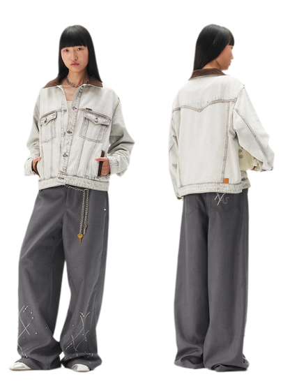 Asymmetric Wide-Leg Pants