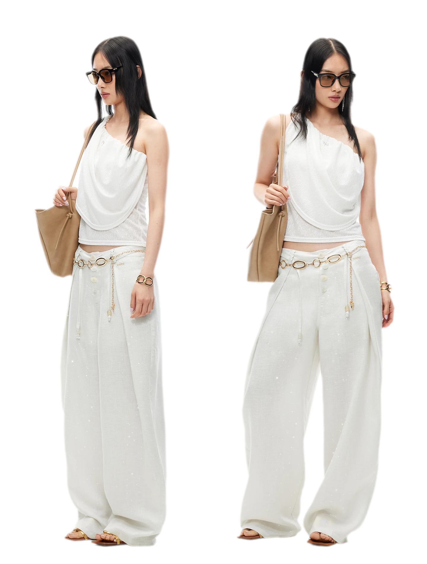 Maria Knit Vest with Twisted Shoulder Strap