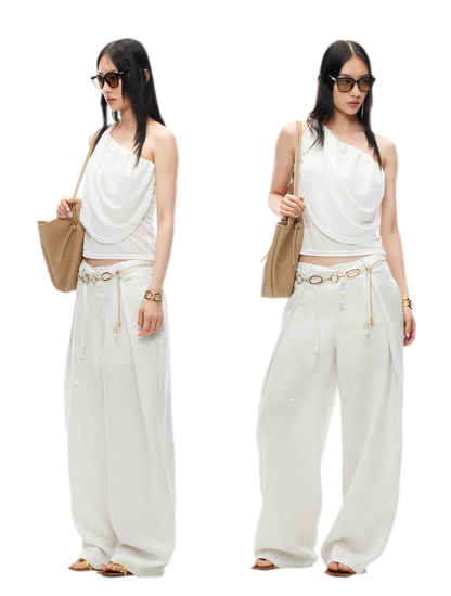 Maria Knit Vest with Twisted Shoulder Strap