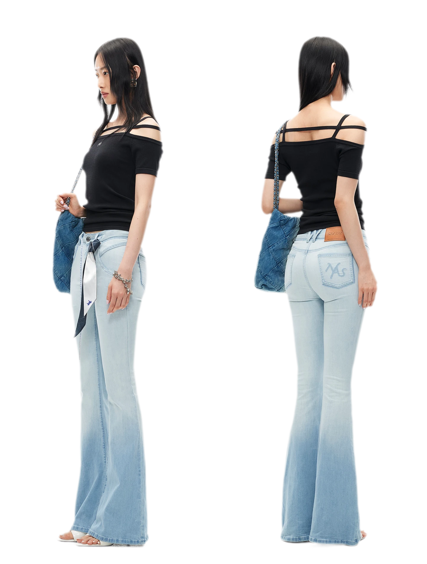 Cross-Strap Ice Feel Slim Tee