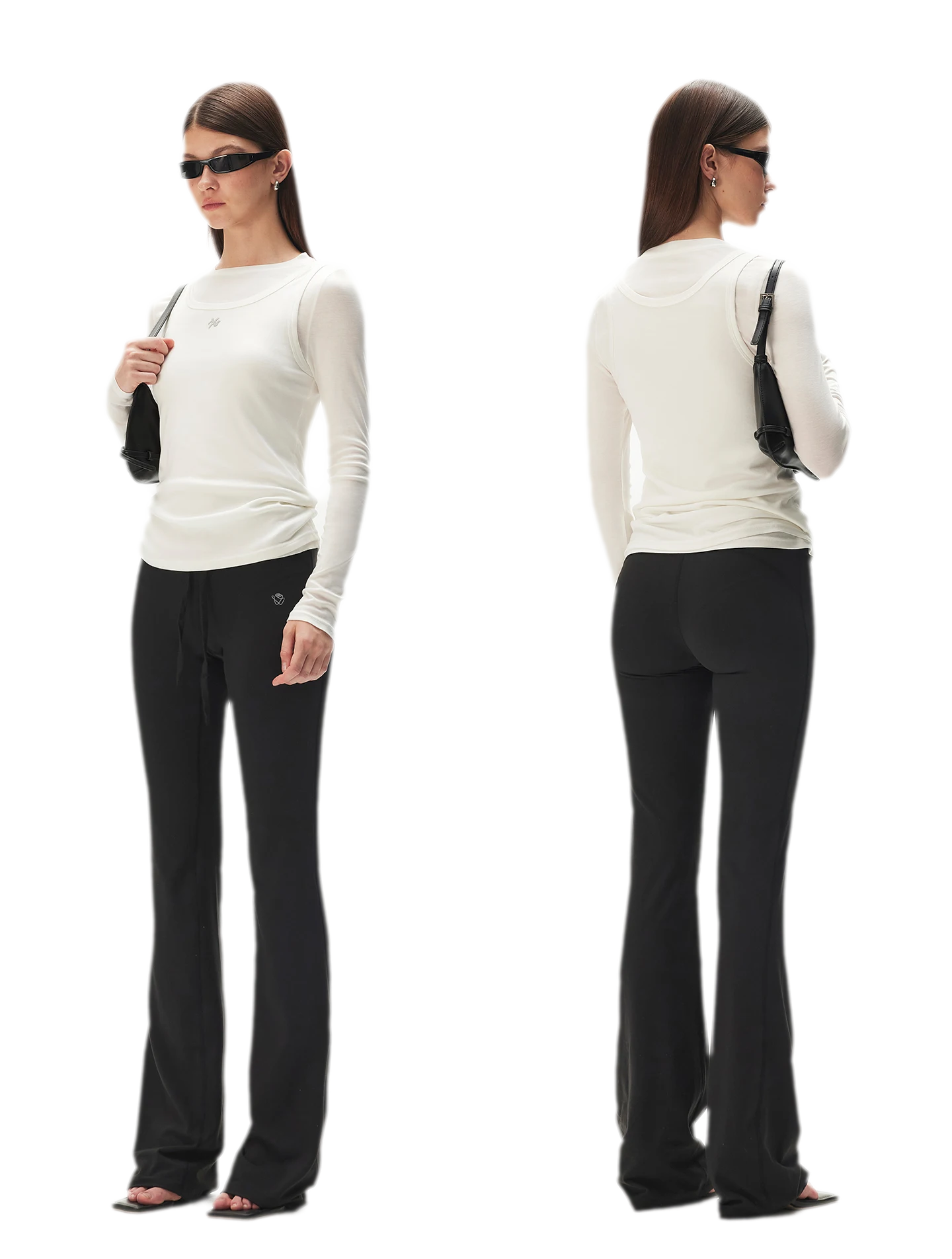 Lyocell Layered Long Sleeve Tee