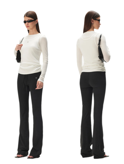 Lyocell Layered Long Sleeve Tee