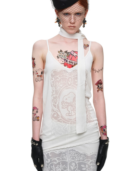 Burnout Graphic V-Neck Camisole