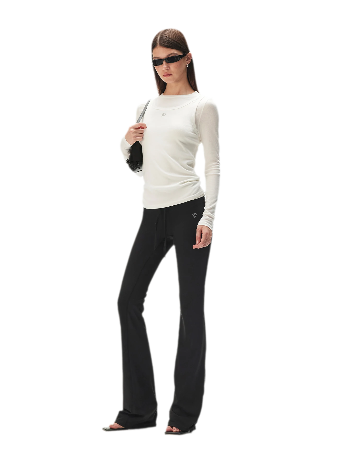 Lyocell Layered Long Sleeve Tee