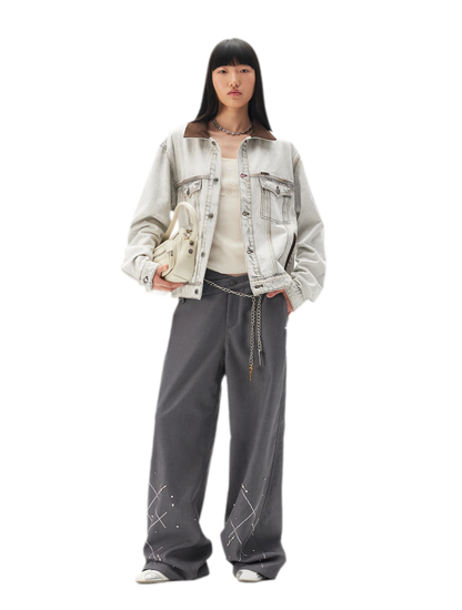 Asymmetric Wide-Leg Pants