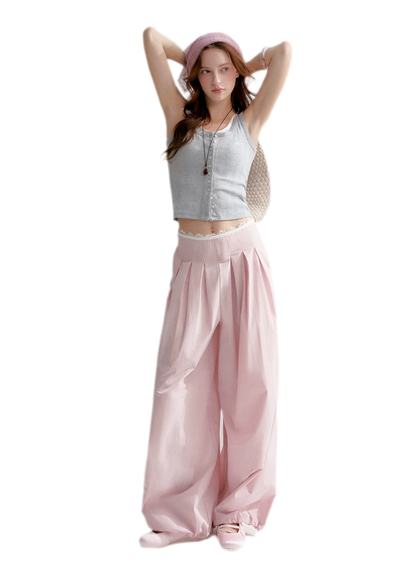 Lightweight Pleated Balloon Pants