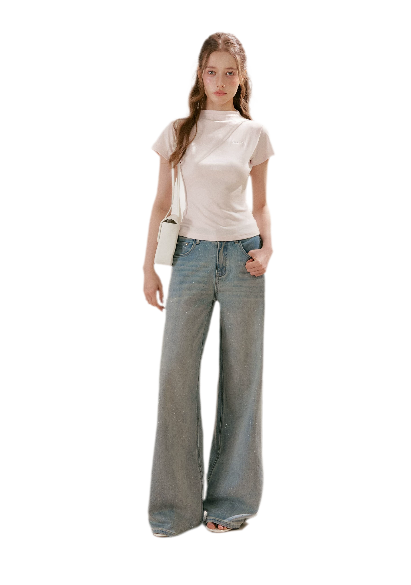 Sparkling Galaxy Wide-Leg Jeans