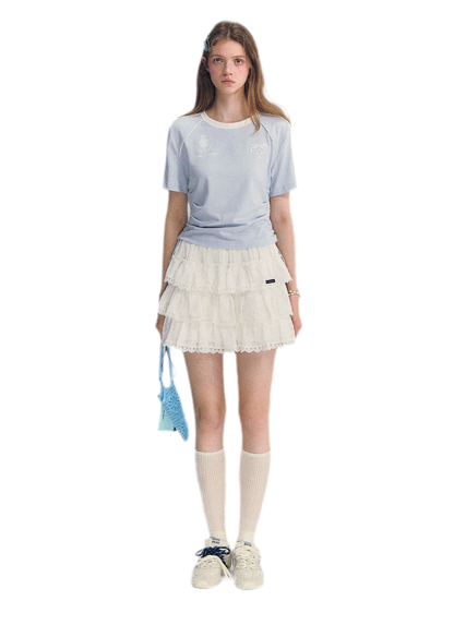 Embroidered Crop T-shirt