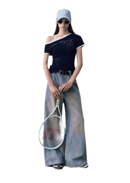 Lyocell Off-Shoulder Tee