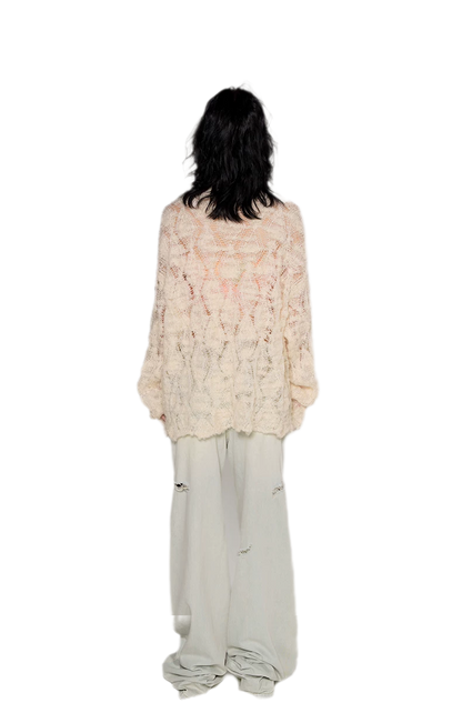 Mohair Alpaca Textured Cardigan