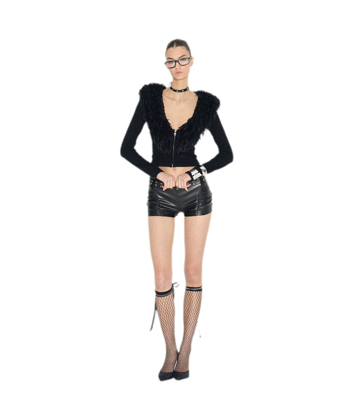 Wool Blend V-Neck Jacket