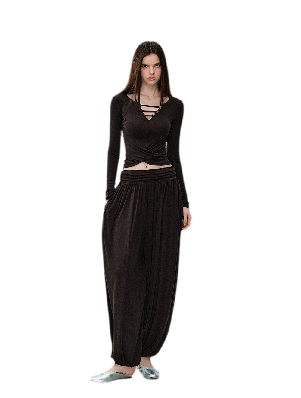Draped Lantern Pants