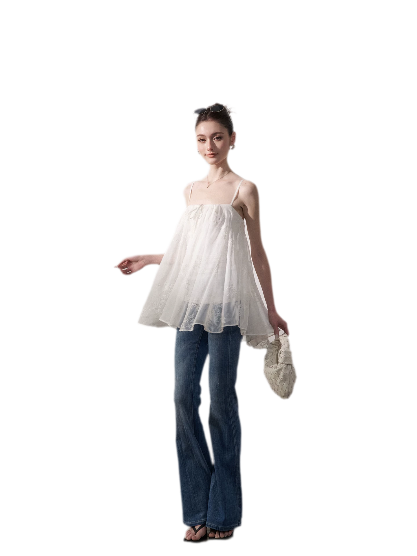 Sheer Chiffon A-Line Cami