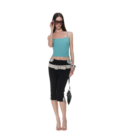 Cross Back Ribbed Cami