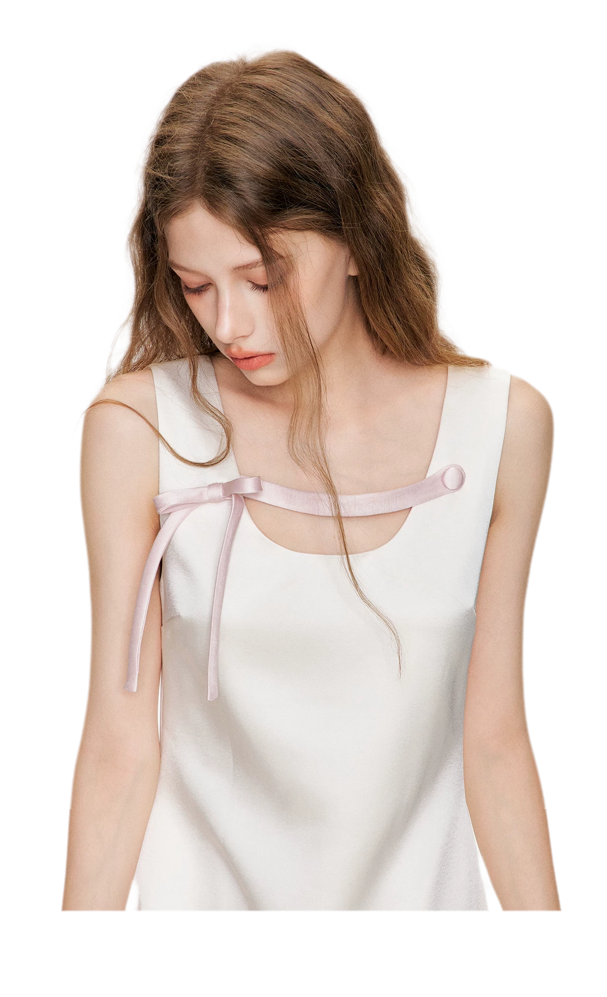 Pearl Satin Bow Dress