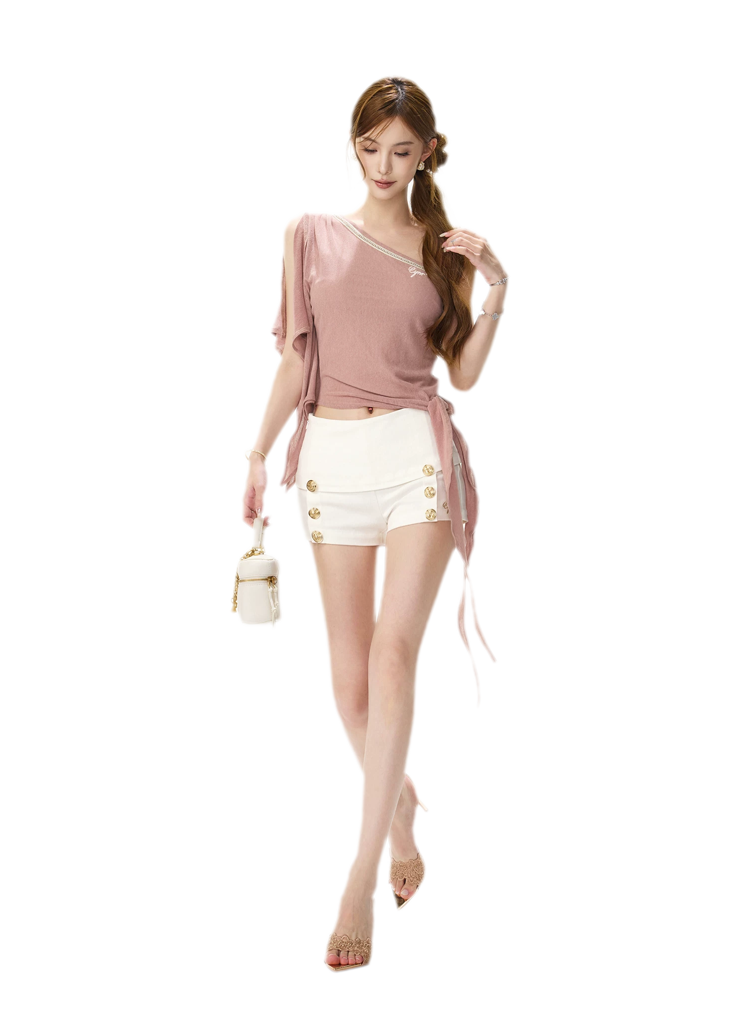 Rhinestone Shoulder Tee