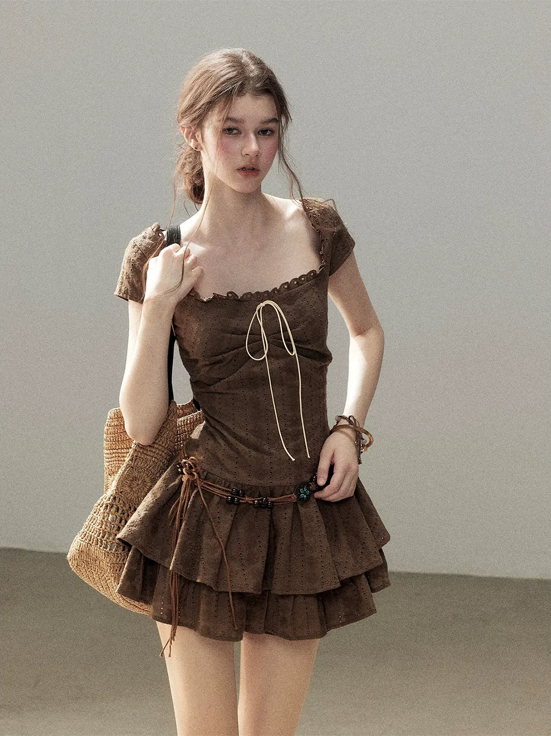 Cotton Eyelet Midi Dress