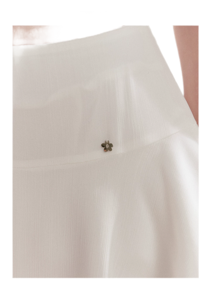 Lace Trim A-Line Skirt