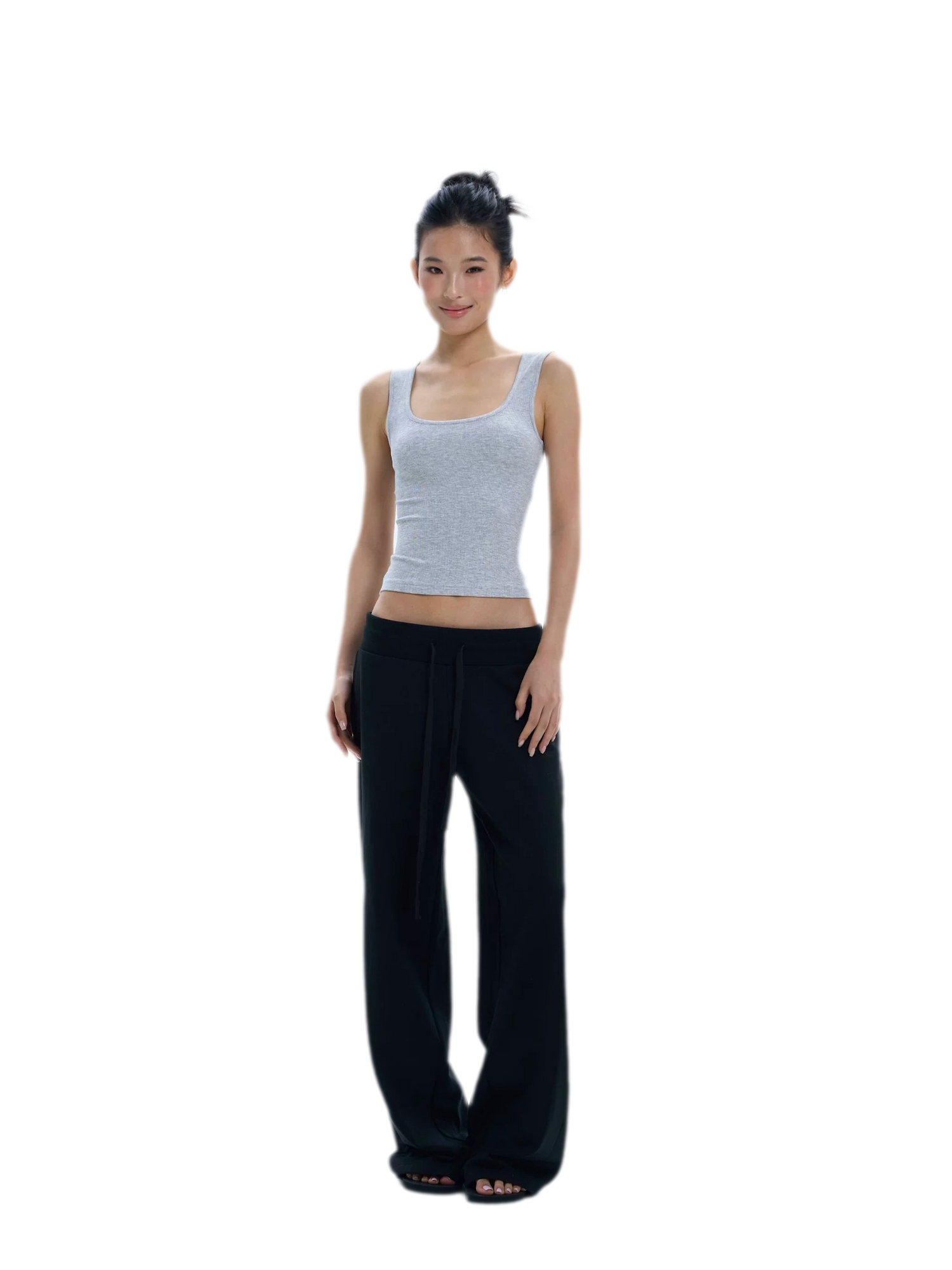 Wide-Leg Drawstring Sweatpants