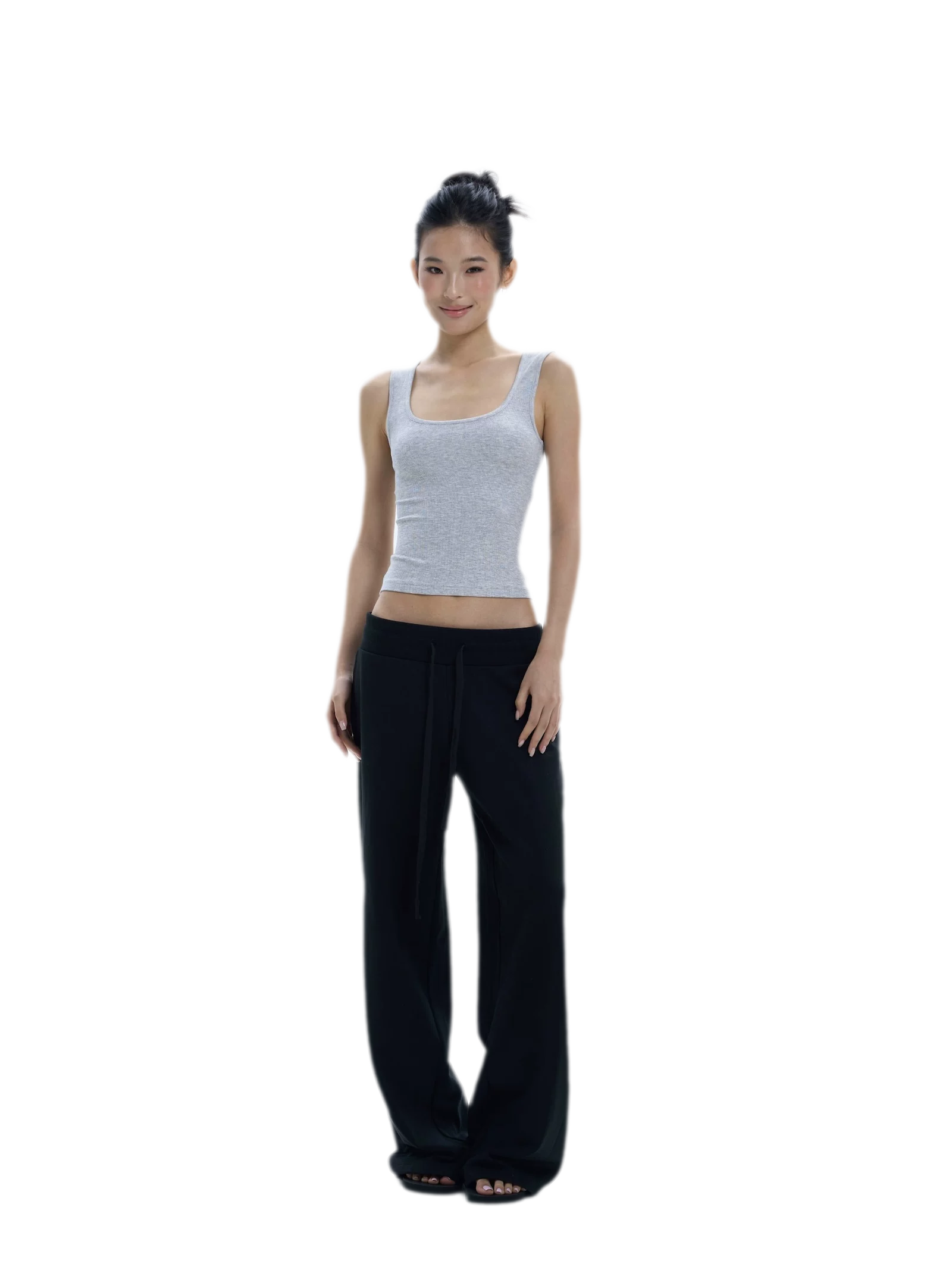 Wide-Leg Drawstring Sweatpants