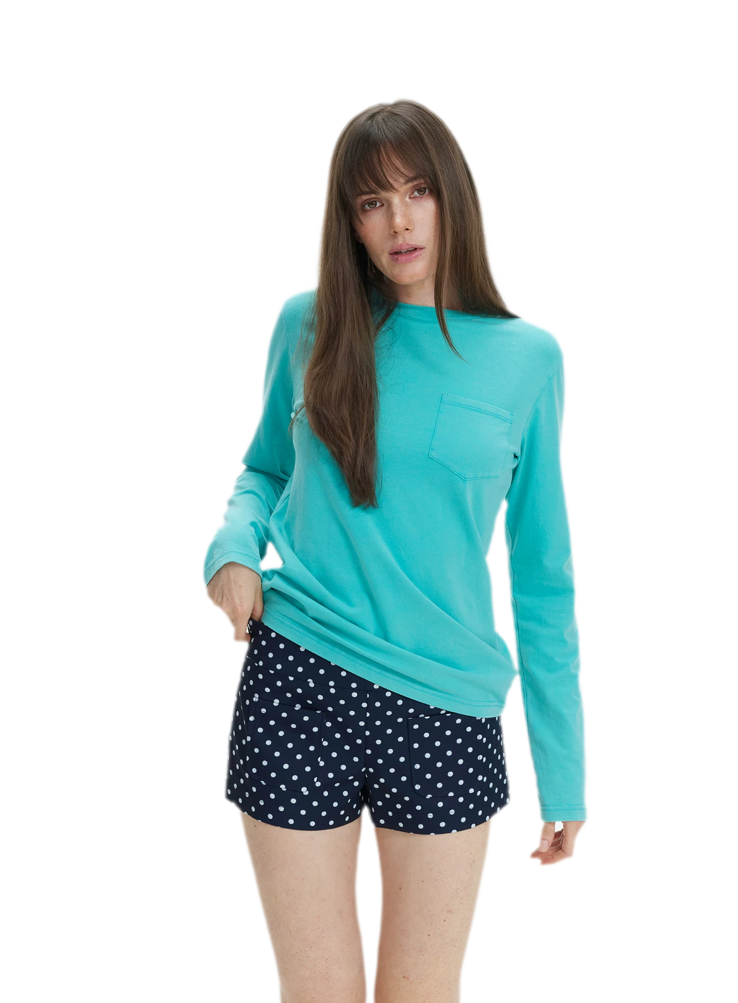 Pocket Detail Long-Sleeve T-Shirt