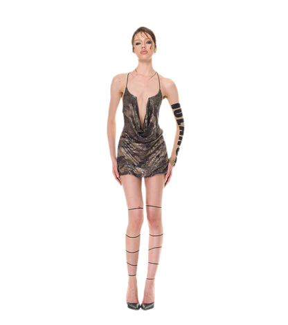 Camouflage Halter Mini Dress