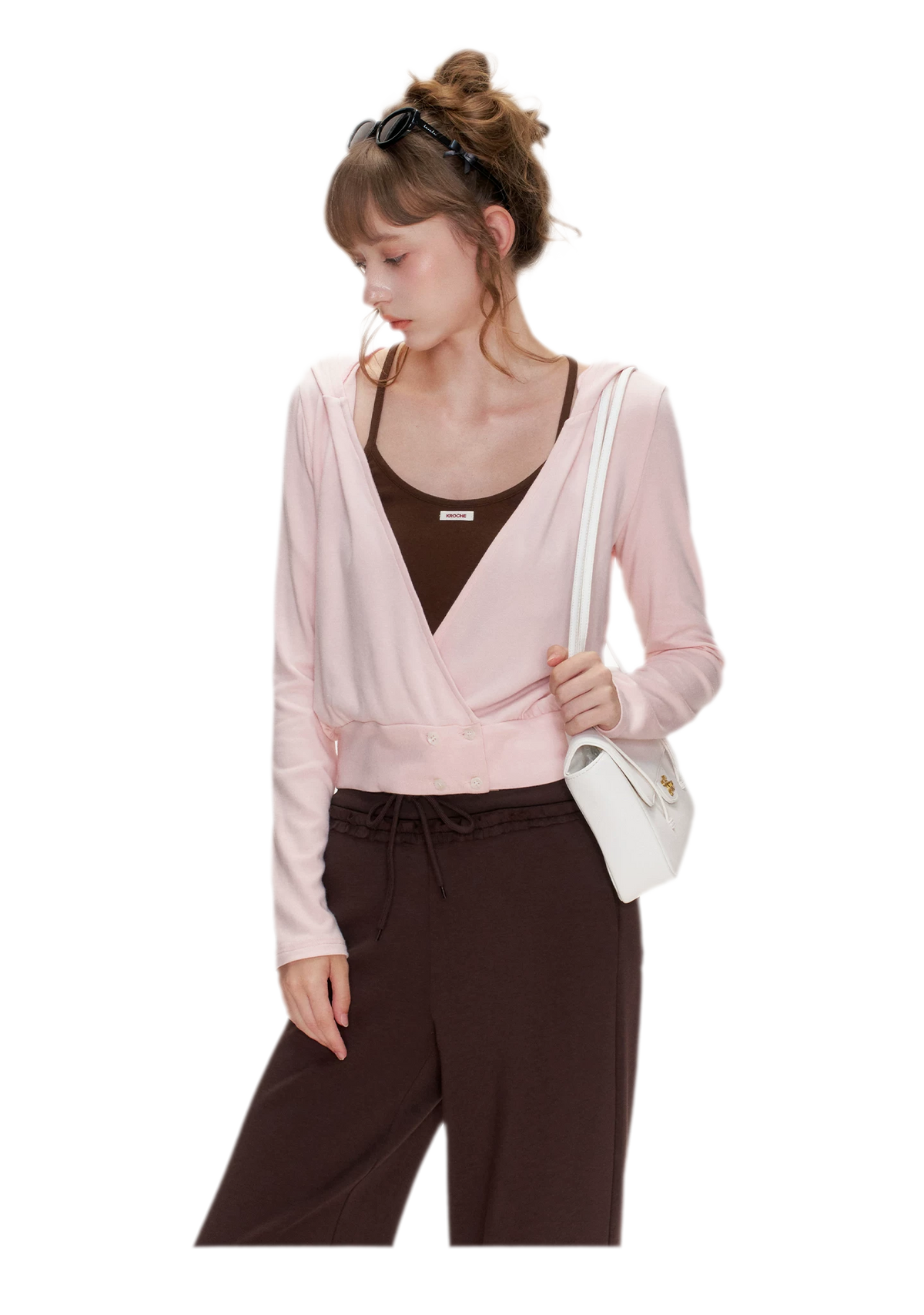 Wrap V-Neck Knitwear Set
