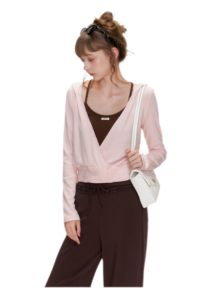 Wrap V-Neck Knitwear Set