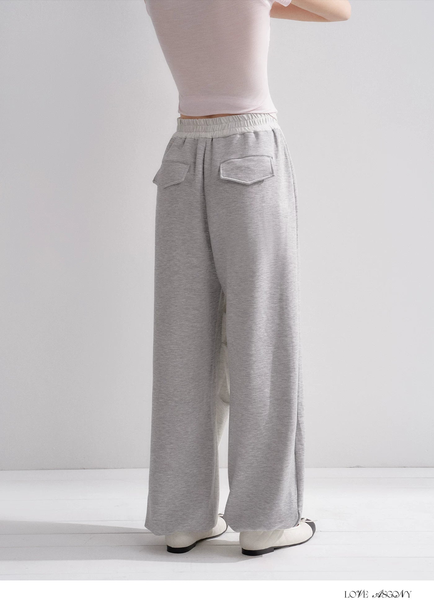 Lyocell Colorblock Drawstring Waist Pants