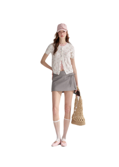 Contrast Faux Layer Knit Tee