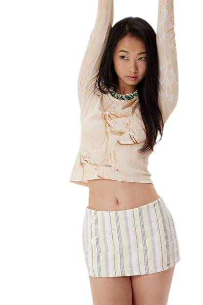 Ruffled Low-Rise Mini Skort