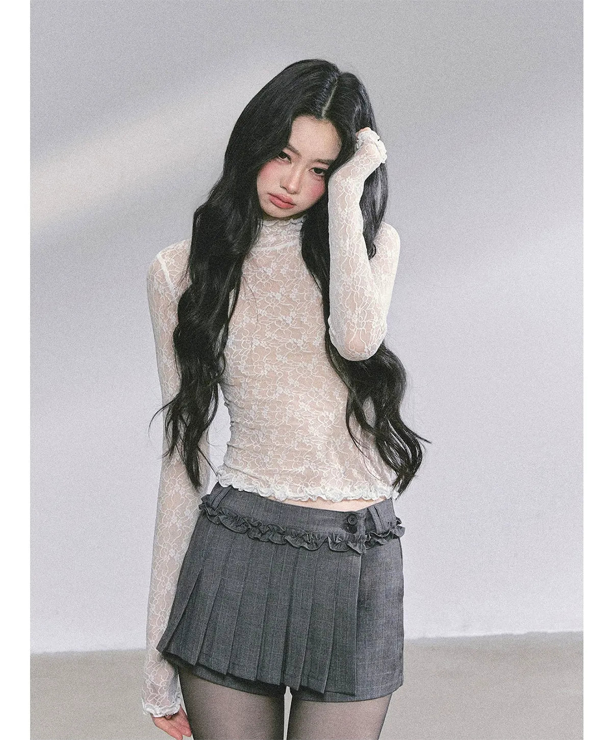 Lace Semi Sheer T-Shirt