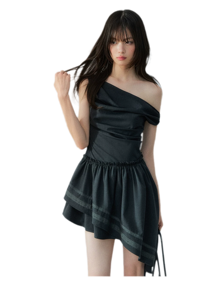 Asymmetric One-Shoulder Dress