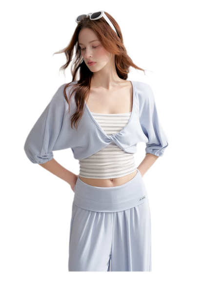 Lantern Sleeve Knit Set
